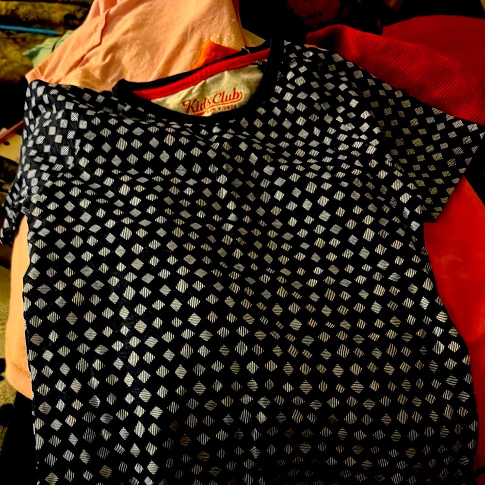 Black and White Polka Dot Polo
